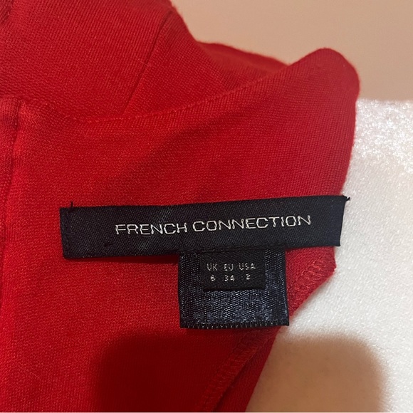 Red v neck cocktail dress - Picture 7 of 7